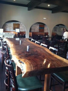 Come sit at their new "community table" made especially for Winos and Tacos by Danny Salidino at Tripolo Gallery next door. This table is made out of a solid piece of Oregon Walnut.