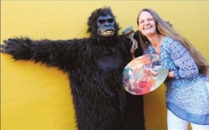 Erin Lee Gafill was voted Best Local Artist of Monterey County, California for 2013.  She likes to monkey around.