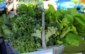 Greens from Slice of Heaven Farm at the Covington Farmers Market