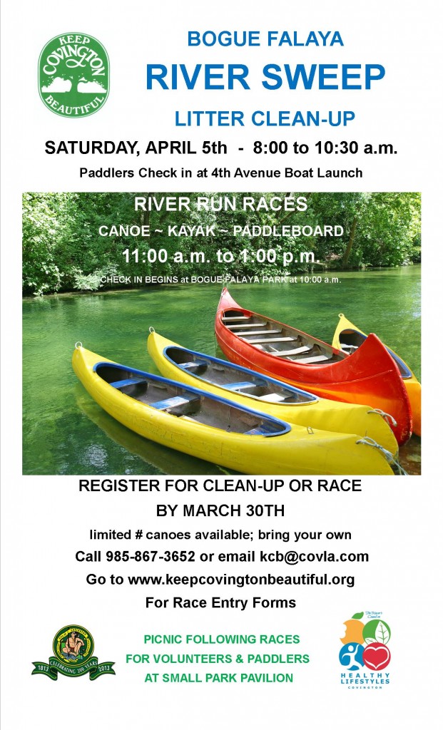 Keep Covington Beautiful River Sweep & River Run 2014