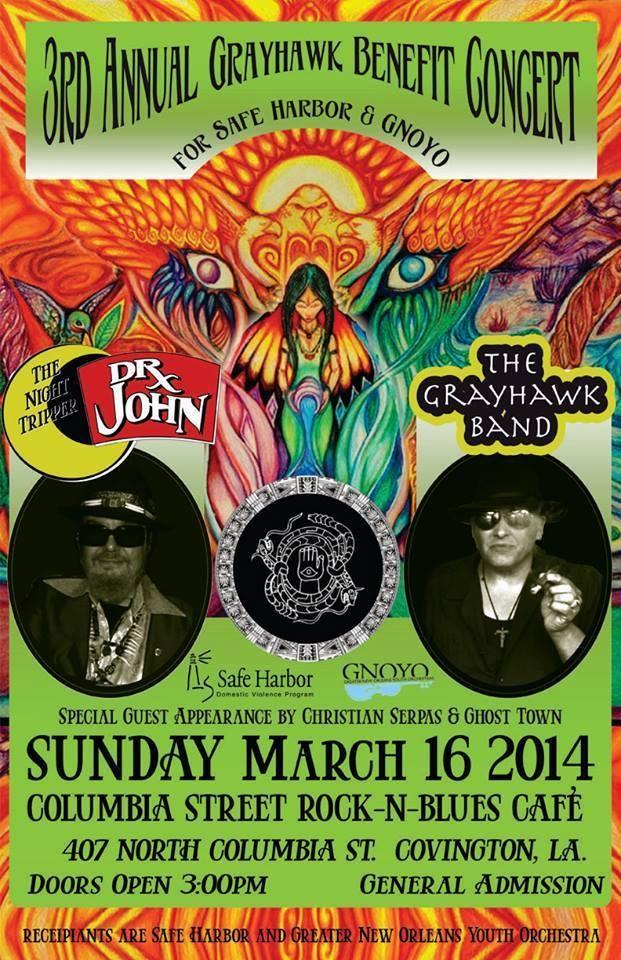 3rd Annual Grayhawk Benefit Concert Featuring Dr. John This Sunday