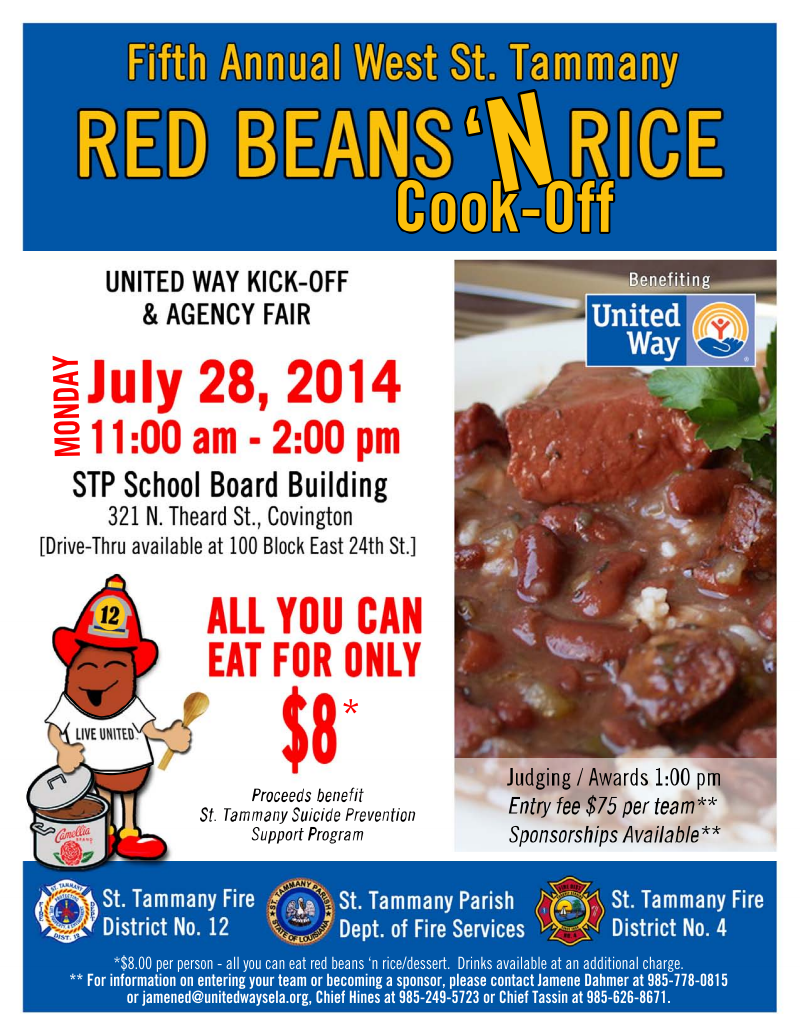 Fifth Annual West St. Tammany Red Beans & Rice Cookoff - United Way