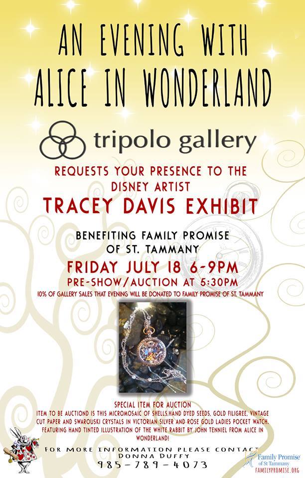 An Evening With Alice In Wonderland: Disney Artist Tracy Davis Exhibit at Tripolo Gallery