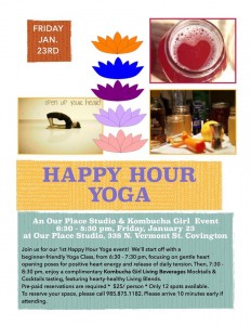 Our Place Happy Hour Yoga 1-23-15