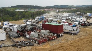 Example of a Hydraulic Fracturing operation in the Marcellus Shale. This type of operation was planned for the area near Lakeshore High School in Mandeville for the last 3-4 years. Photo USGS Public Domain. 