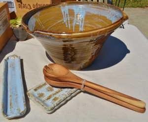 Hand Thrown Pottery by Julie A. Katich at the Covington Art Market May 2014