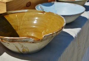 Hand Thrown Pottery by Julie A. Katich at the Covington Art Market May 2014