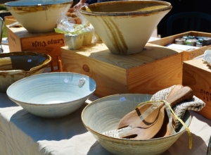 Hand Thrown Pottery by Julie A. Katich at the Covington Art Market May 2014