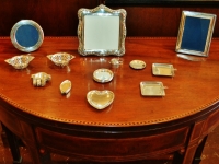 History Antiques and Interiors Game Table & Sterling Silver Gift Items