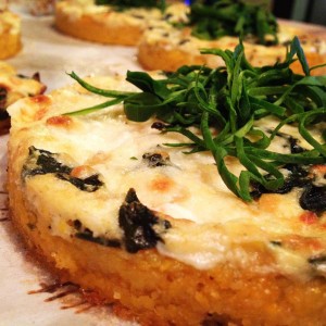 Three Cheese and Spinach Polenta Tart from Bear Creek Road