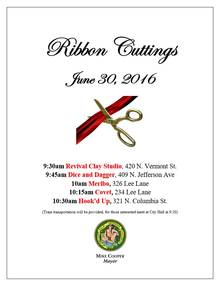 city of covington ribbon cuttings June 30th