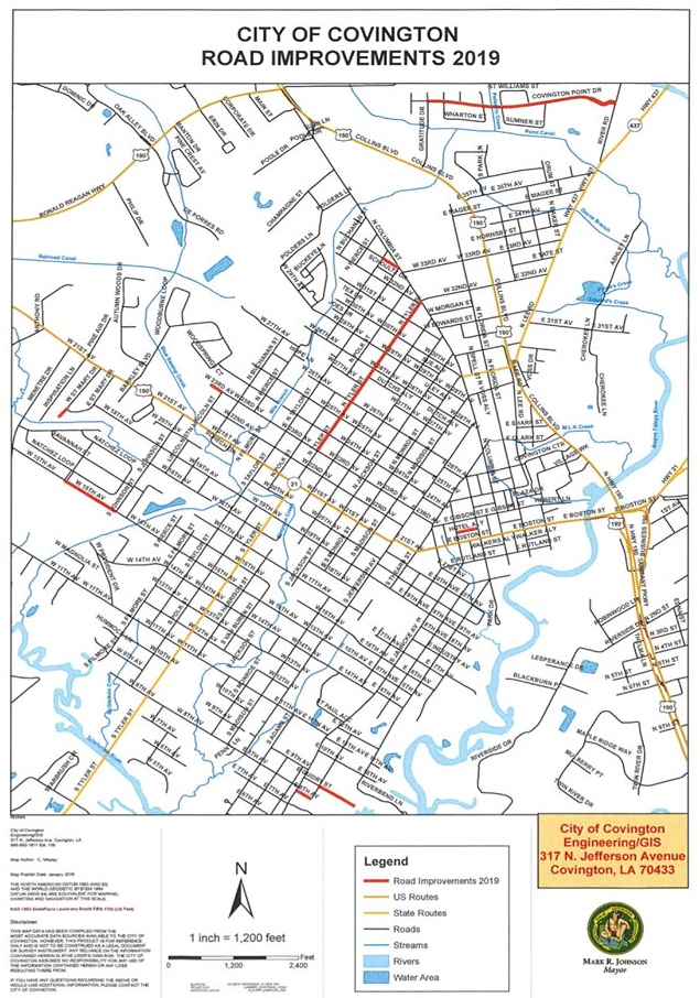 City Of Covington Road Improvements Map 