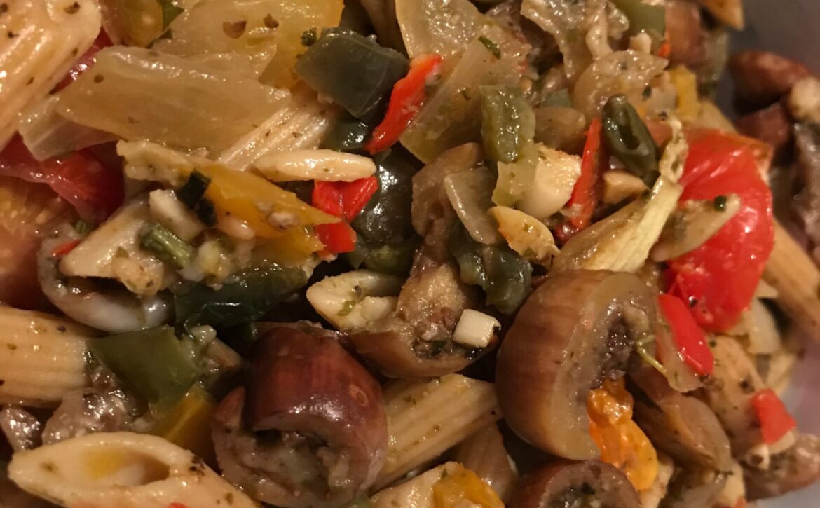 Farmers Market Recipe: Eggplant Pesto Pasta Autunno